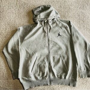 Jordan Gray Zip-Up Hoodie size XXL